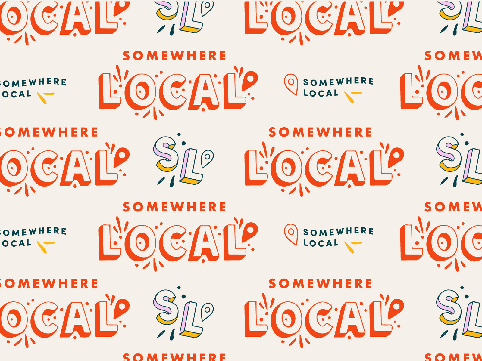 Somewhere Local Brand Patterns by Avery Elias on Dribbble