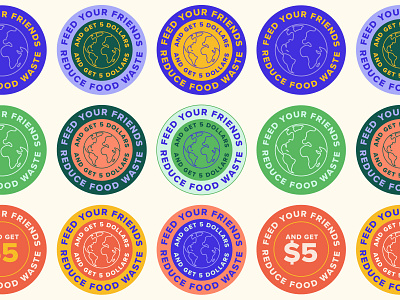 Colourful badge designs