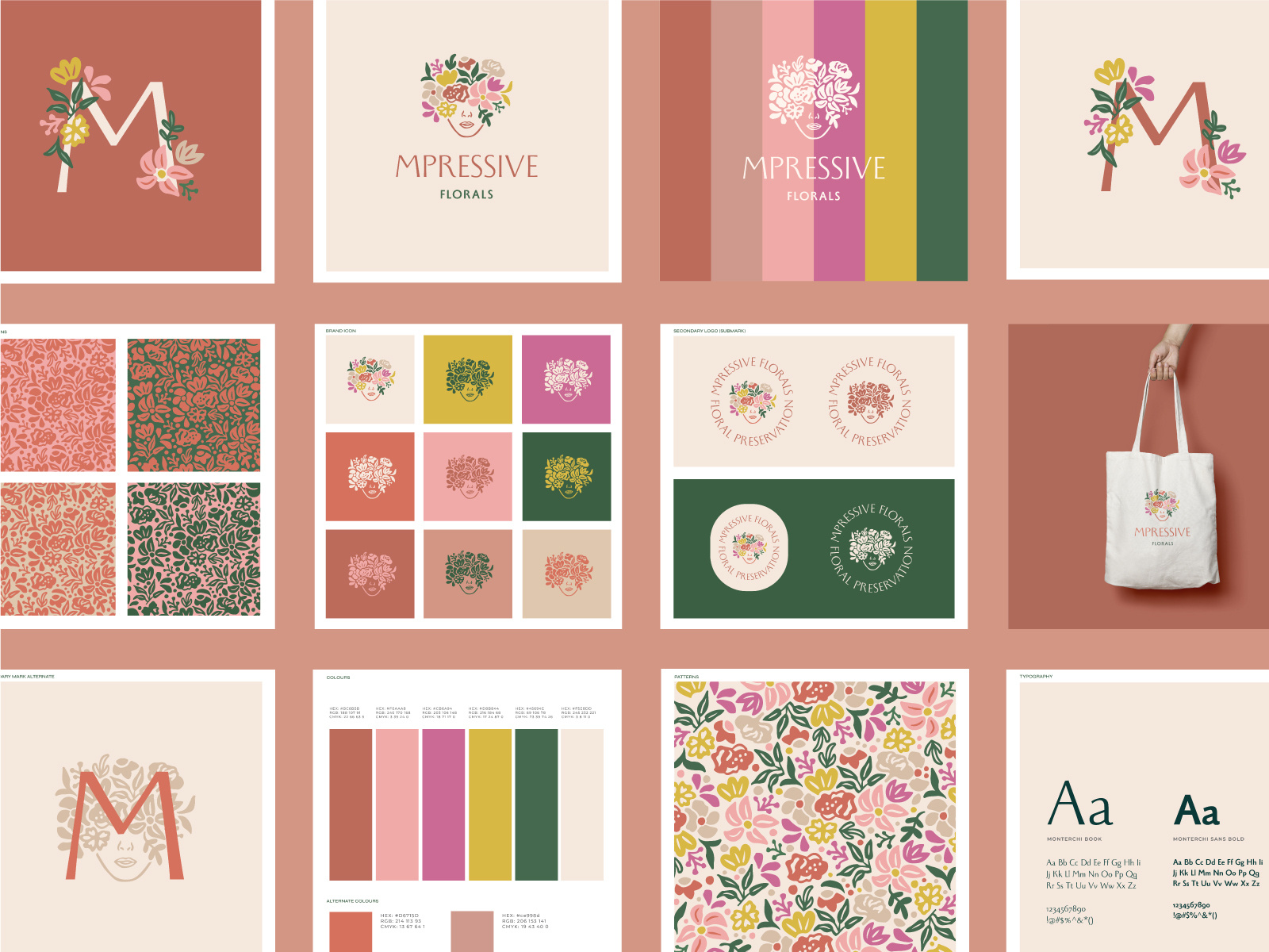 Floral brand identity style guide by Avery Elias on Dribbble