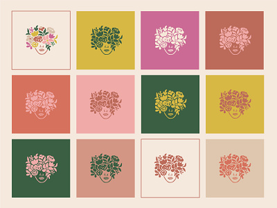 Floral shop brand icons and colours