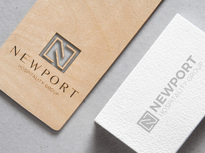 Newport Hospitality Group branding business cards graphic design logo