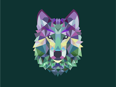 Geometric Wolf abstract branding geometric graphic graphic design modern wolf