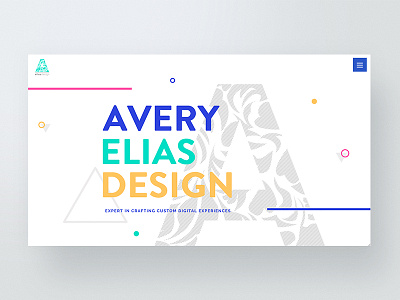 Avery Elias Design Website Redesign clean contemporary design geometric layout minimal minimalist modern portfolio typography webdesign website