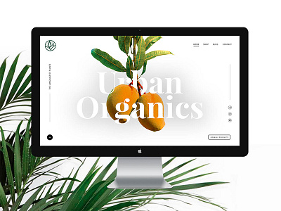 Urban Organics Landing Page digital foliage landingpage minimalist modern organic typography ui ux webdesign website