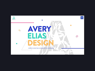 Avery Elias Design Animation animation branding geometric icon portfolio portfolio site ui user interface user interface design