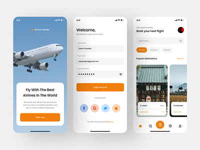 Airlines App Design airlines app design trending ui user experience user interface ux