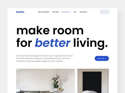 Realta - Interior Design Website