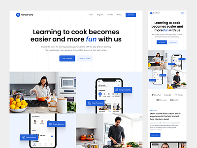 GoodFood Website Design - Untilted UI clean food healthy landing landing page minimalist startup ui user interface website website design