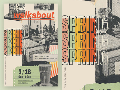 Spring Walkabout branding collages design illustration poster print san diego