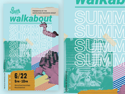 Summer Walkabout branding collage design poster san diego typography