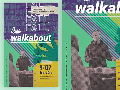 Fall Walkabout branding collage design poster san diego