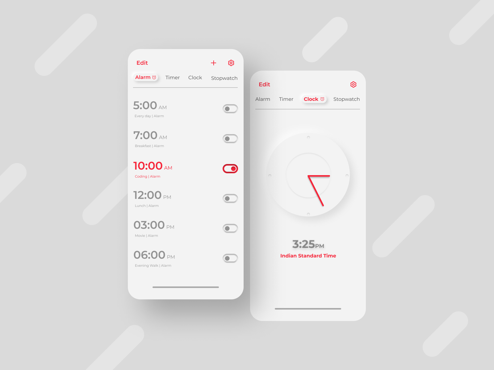 Alarm app by Ritik Singh on Dribbble