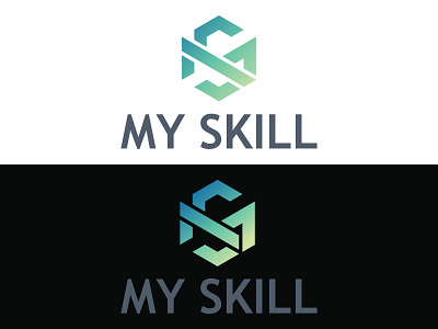 my skill latter logo hexagon logo latter logo logo design