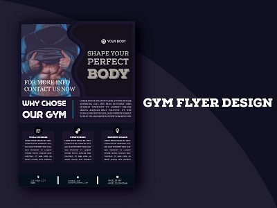 GYM FLYER DESIGN adobe illustrator flyer design graphic design