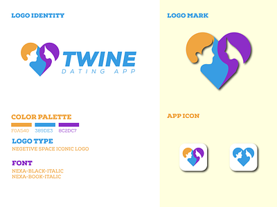 Dating App Logo Identity adobe illustrator clean logo creative logo latter logo logo logo design