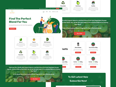 Nutri Blend web ui design