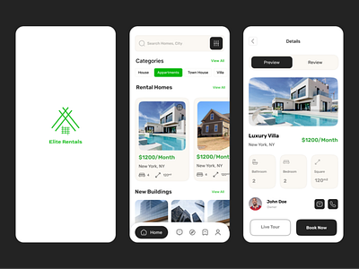 Elite Rental App Design