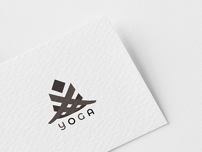 YOGA logo Concept branding design flat illustration logo design minimal vector