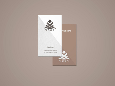 Business Card Concept YOGA branding businesscard design flat illustration logo logo design minimal