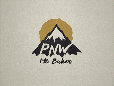 Mt. Baker design grunge mountain pnw texture