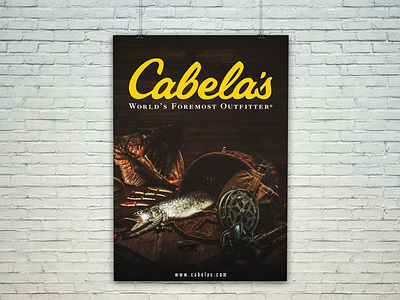 Cabelas Poster branding camping design fish fishing outdoors photoshop woods
