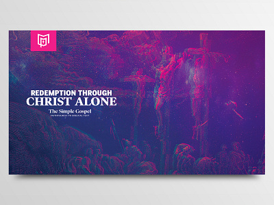 Redemption Through Christ Alone christian church theology typography web