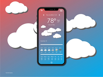 Weather App app branding design flat icon minimal typography ui ux weekly warm up