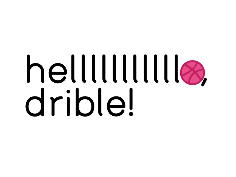 Hello Dribbble! 🏀 2d animation after effects animated animation debut dribbble gif hello intro invite logo logo animation