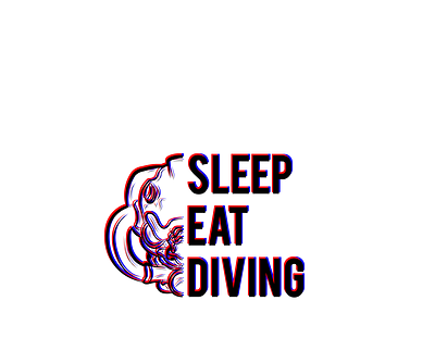 eat sleep divinng animation app branding design diving drawing flat icon illustration logo minimal typography ui vector