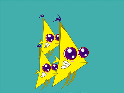 i'm cute fish animal animation app branding design icon illustration logo minimal typography vector