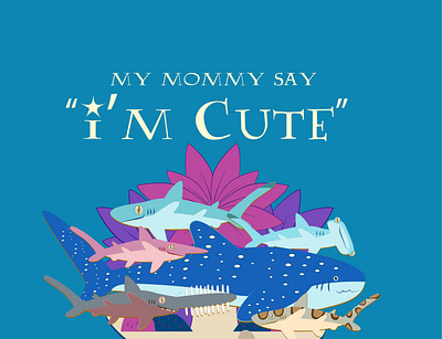 shark family story book animal app branding children design icon illustration logo minimal storybook typography vector