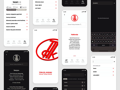 The Dictionary Application for Turkish | Redesign for TDK app application dictionary ios mobile mobile app mobile ui mobile ux redesign ui ui design ui ux user experience user interface ux ux design web