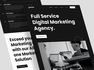 Geener Agency - Digital Marketing Landing Page