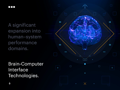 Brain–computer interface website header animation article artificial intelligence automotive brain cinema 4d futuristic fx header illustration interface design loader machine learning motion design neural network product design sci fi typgraphy ui webdesign