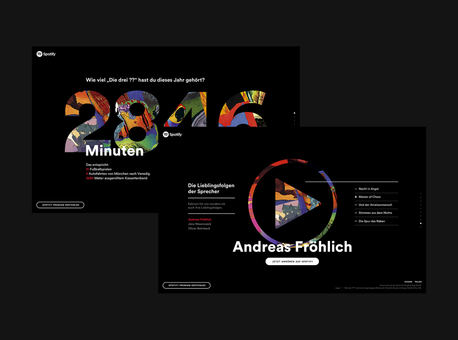 Spotify Die Drei Fragezeichen by Sheldon Lotter on Dribbble