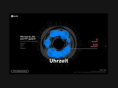 Spotify - Die Drei Fragezeichen design spotify typography ui ux visual design website