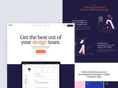 Embark Website app design illustration product design typography ui user experience user interface ux visual design web design website