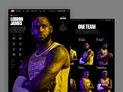 Los Angeles Lakers basketball branding design editorial la lakers layout los angeles sport typography ui ux visual design website