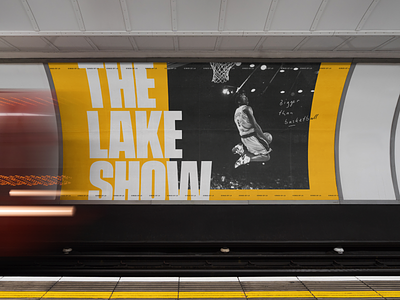 Los Angeles Lakers basketball billboard branding design entertainment expressive graphic design los angeles lakers poster sports typography visual design