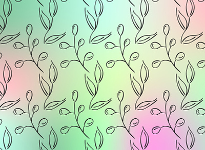 Pattern with berry and leafs abstract background design illustration leaf minimal plant