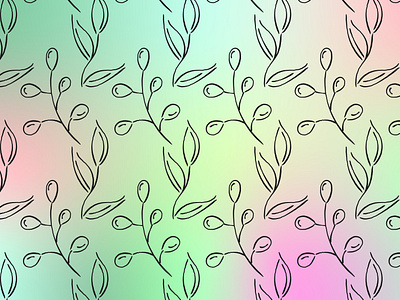 Pattern with berry and leafs