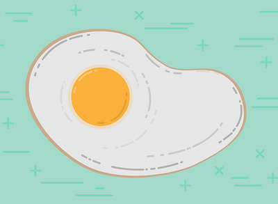 Egg for breakfast breakfast design egg flat food illustration lineart minimal