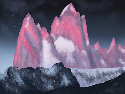 Mountains design digital art digital illustration illustration mountains sunset