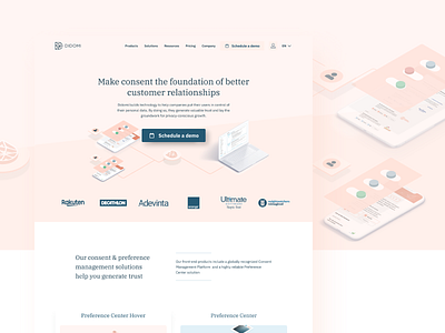Didomi's Website consent cookie customers design figma homepage startup tech ui uidesign web website