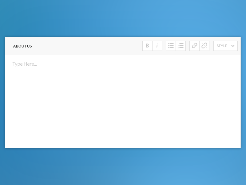 Text editor for admin interface by Alexis Porhiel on Dribbble