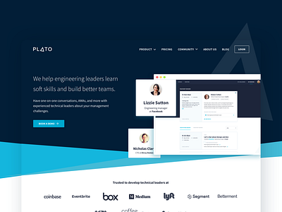 Plato's Website design engineer landing tech ui uiux website