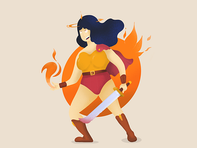 Fire Warrior Illustration