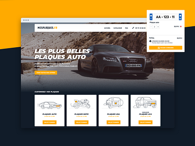 Custom Immatriculation plate design dribbble ecommerce interface popular product screen sketch tech ui uidesign ux uxdesign website