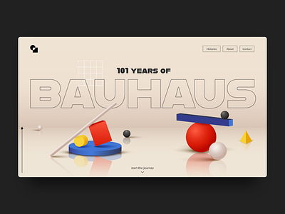 101 years of Bauhaus | UI #002 design hero image hero section ui ui design uidesign uiux web design webdesign website design