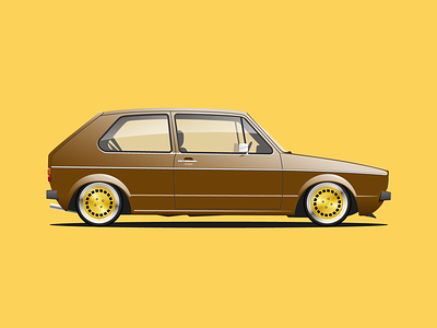 '76 VW Golf V2 design graphicdesign illustration vector